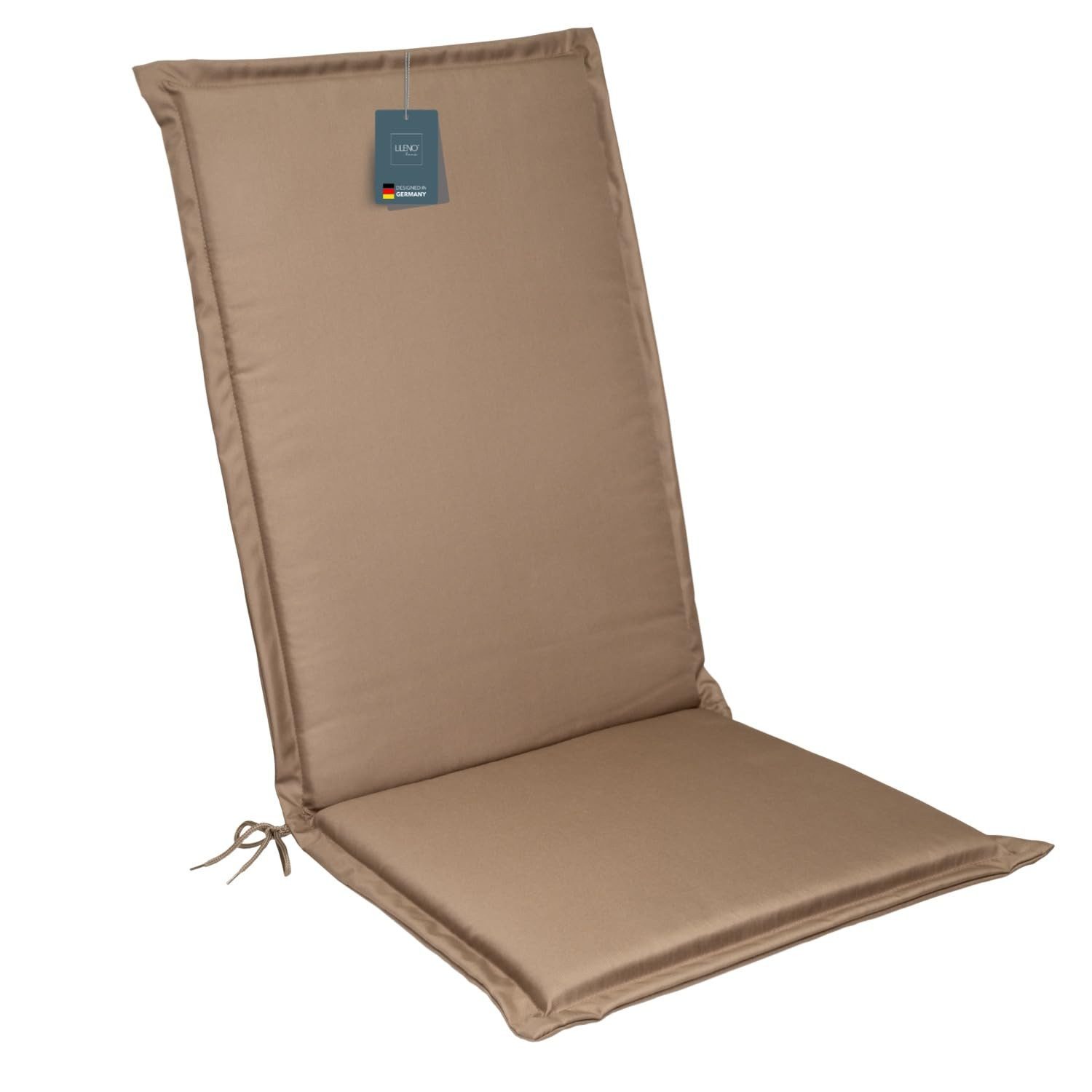 LILENO HOME Hochlehnerauflage Gartenstuhl Auflage, bequeme Sitzauflage für Gartenmöbel, Stuhlkissen, (1er Set), Polsterauflage Anthrazit, Stuhlauflagen, Auflagen Hochlehner