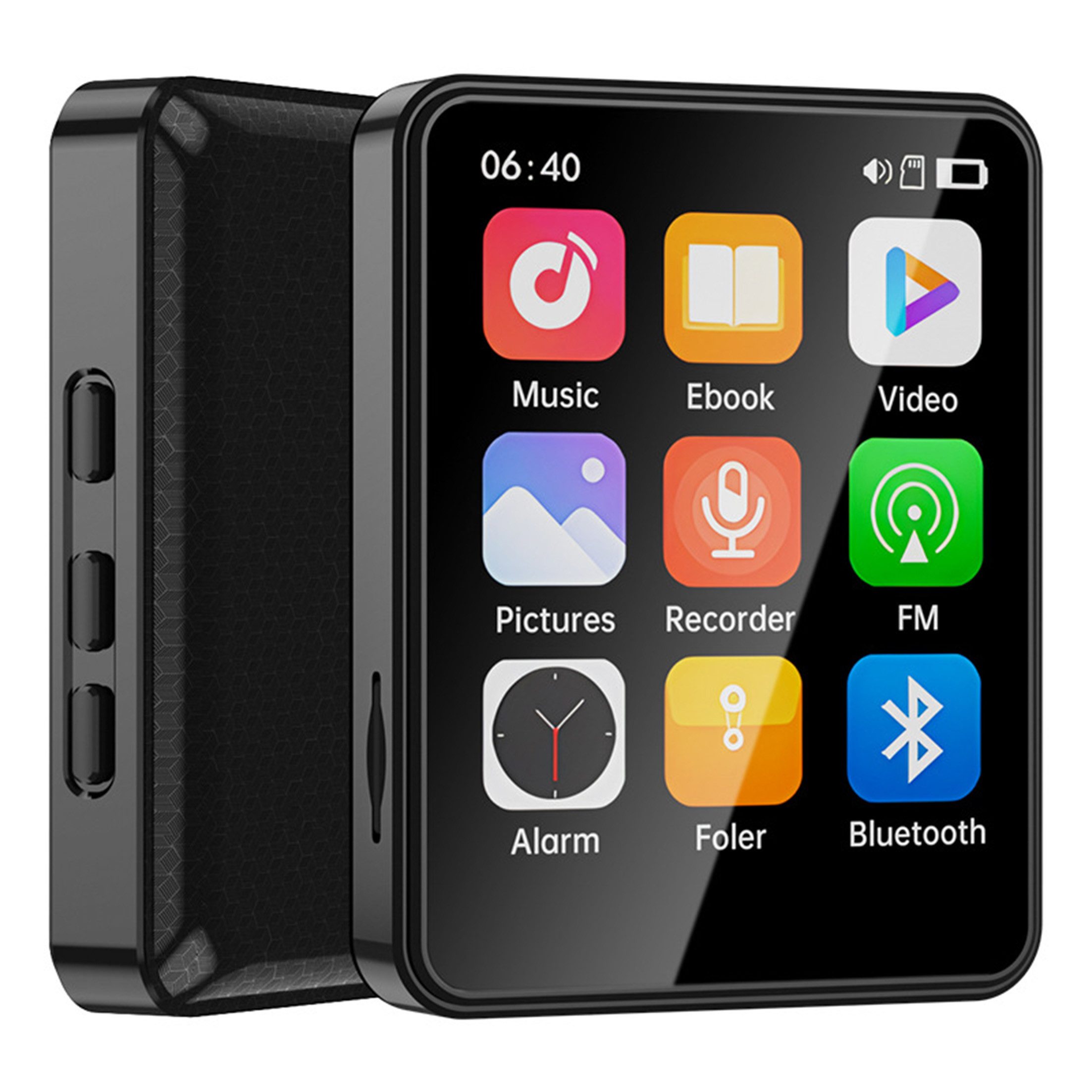 KINSI MP4-Player 64GB mit 2,4-Zoll-Touchscreen,Videowiedergabe MP4-Player (64 GB, Bluetooth, FM-Radio und E-Book-Funktion)