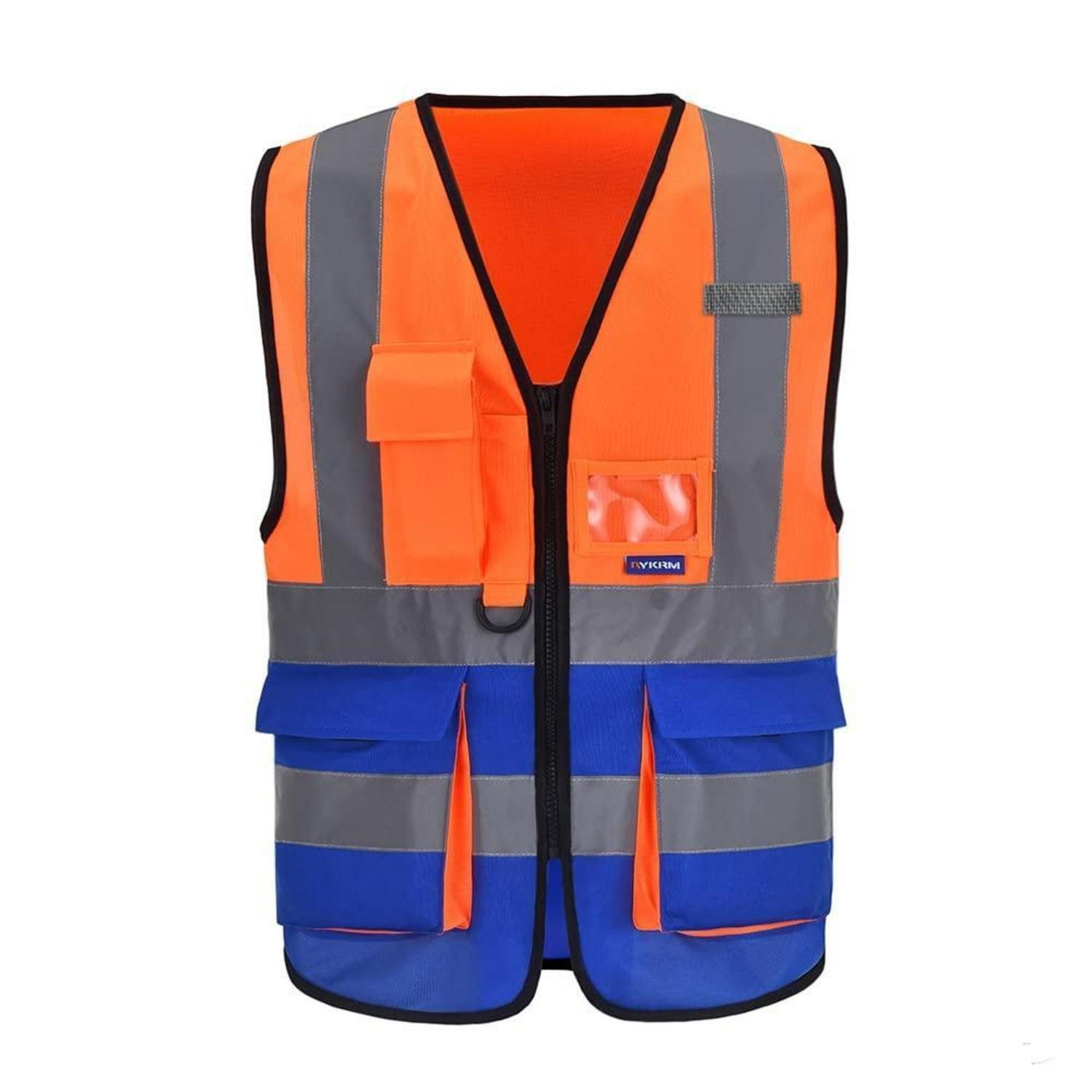 LuxusKollektion Warnweste Sicherheitsweste Orange&Blau XS