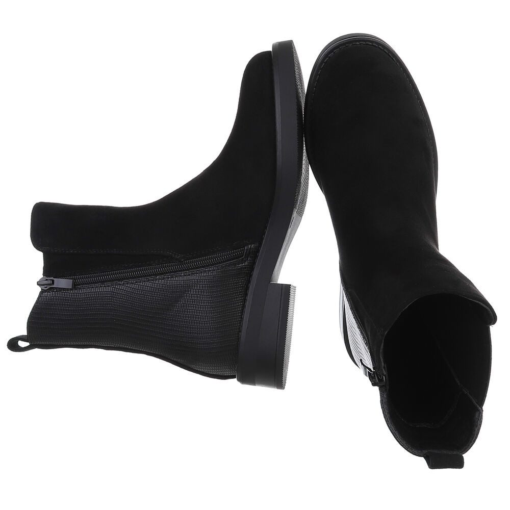 Ital-Design Elegante Damen Chelsea-Boots mit goldfarbenem günstig online kaufen