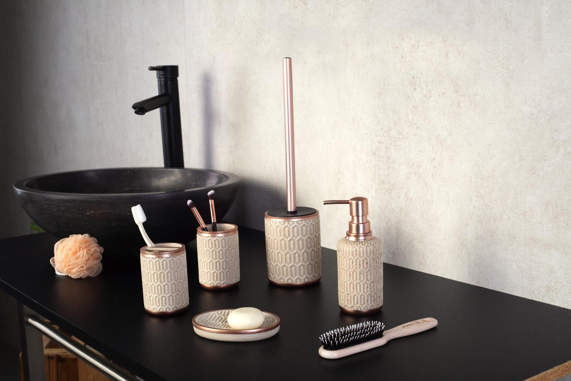 Ridder Badaccessoire-Set Aufbewahrungsbecher Laila beige günstig online kaufen