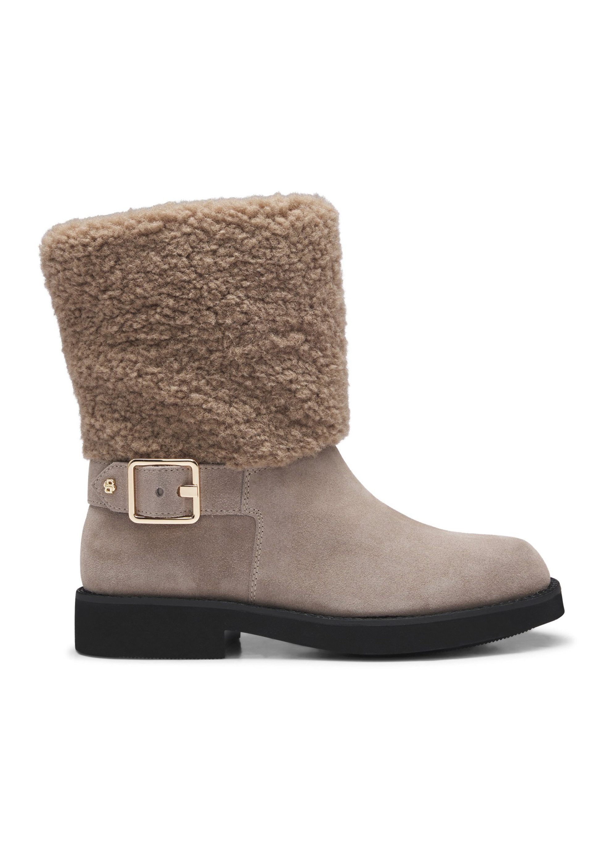 BOSS aus Wildleder mit Kunstfellbesatz Stiefelette (keine Angabe, 1-tlg)