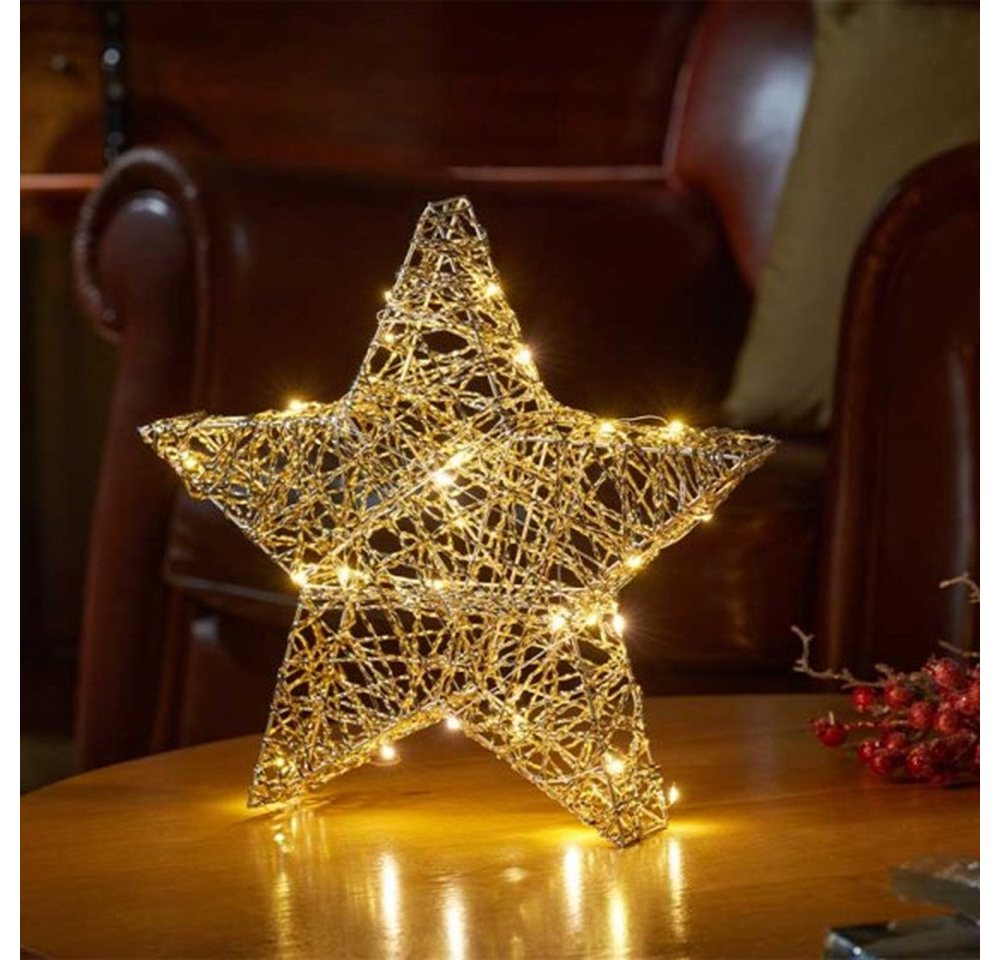 Smart Garden Weihnachtsszene Goldener LED-Stern Weave WonderStarlet! Weihnachtsstern