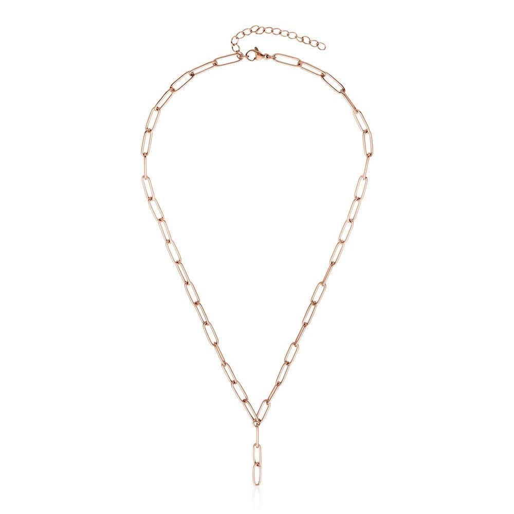 JEWLIX Y-Kette Gliederkette Grob für Damen in Roségold N5144-R