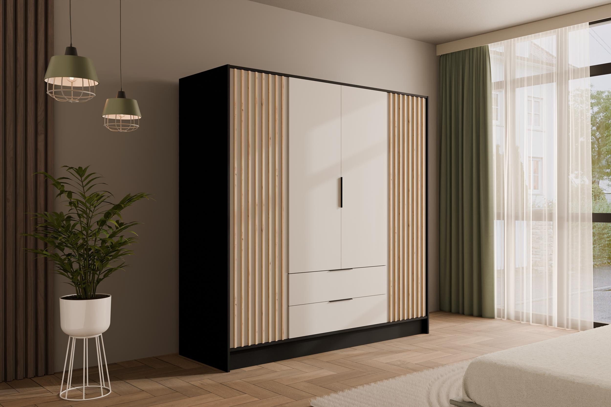 ALTDECOR Drehtürenschrank NELIA (Kleiderschrank Garderobenschrank mit günstig online kaufen