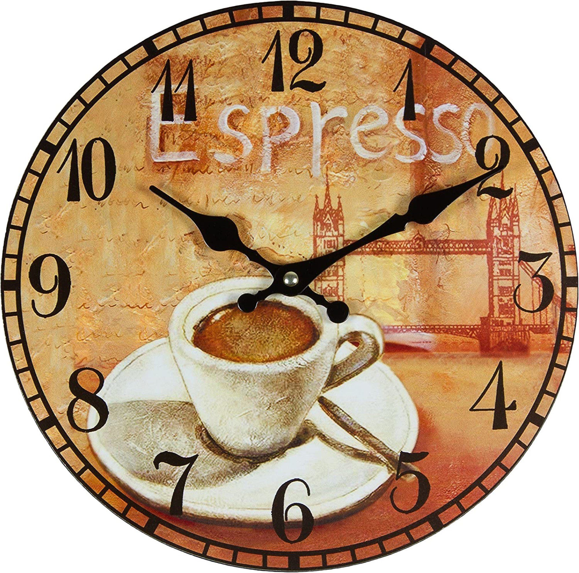 PERLA pd DESIGN Wanduhr Espresso Vintage günstig online kaufen