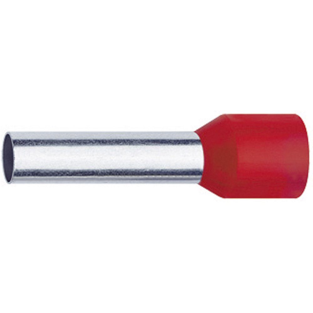 Klauke Aderendhülsen Klauke 47618 Aderendhülse 10 mm² Teilisoliert Rot 100 St., 47618