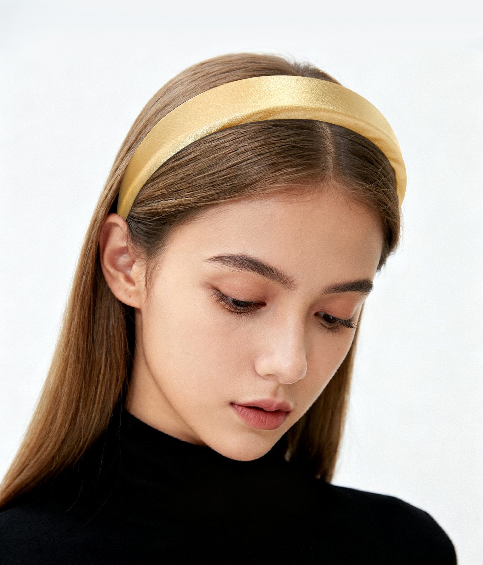 axy Haarreif Haarreif mit Stoff gepolstertes Candy Colours, Vintage Damen Haareifen Haarband Satin Bezogen