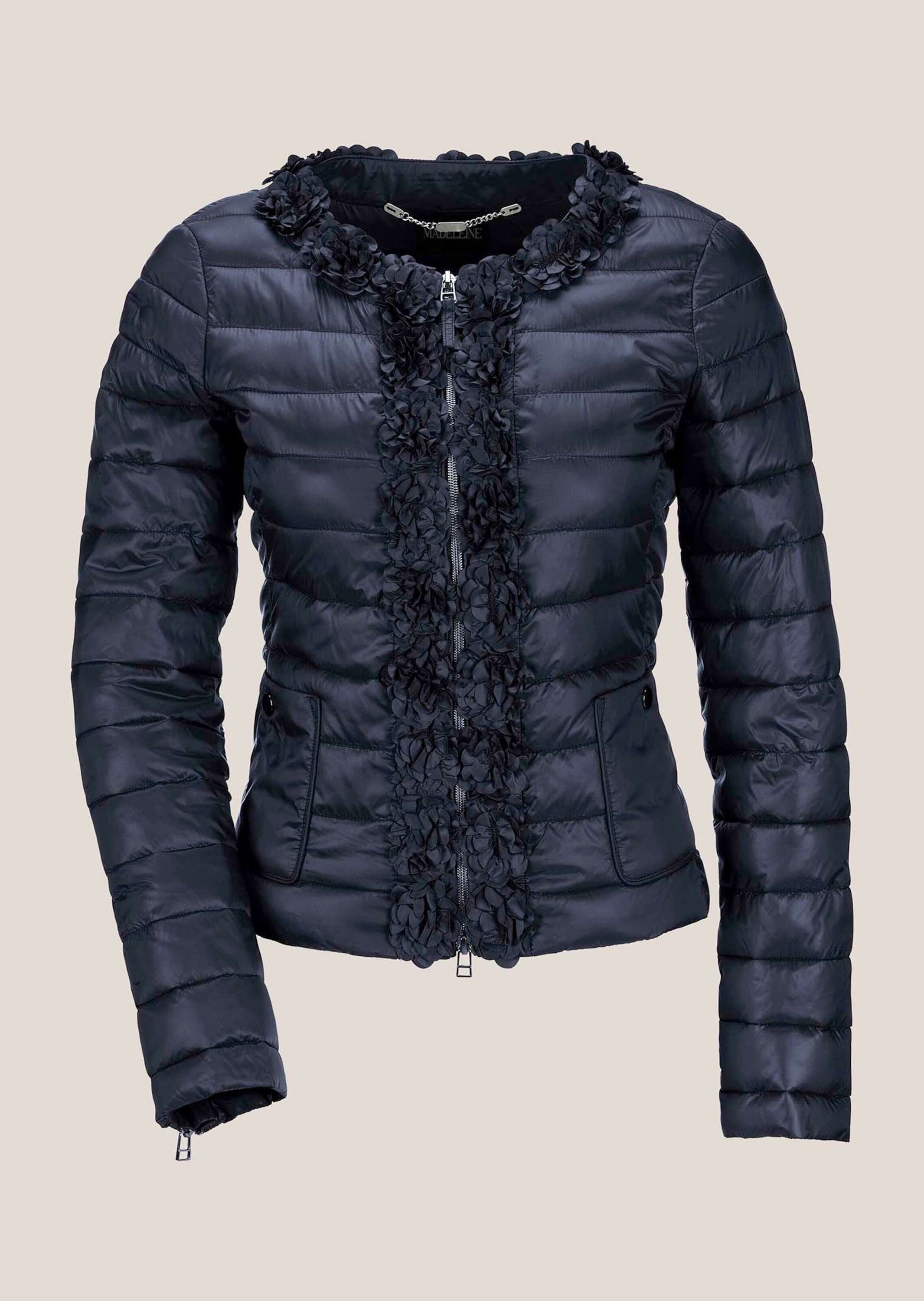 Outdoorjacke Wattierte Steppjacke mit Blüten-Dekoration