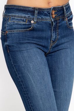 ATT Jeans Slim-fit-Jeans Chloe mit floralen Lockstickereien am Saum