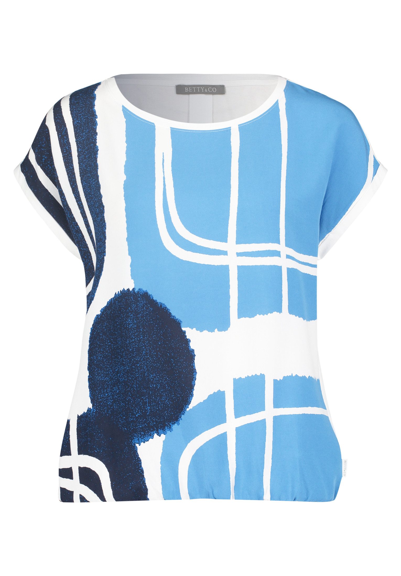 Betty&Co Kurzarmshirt Betty & Co Casual-Shirt mit Print (1-tlg) Druck