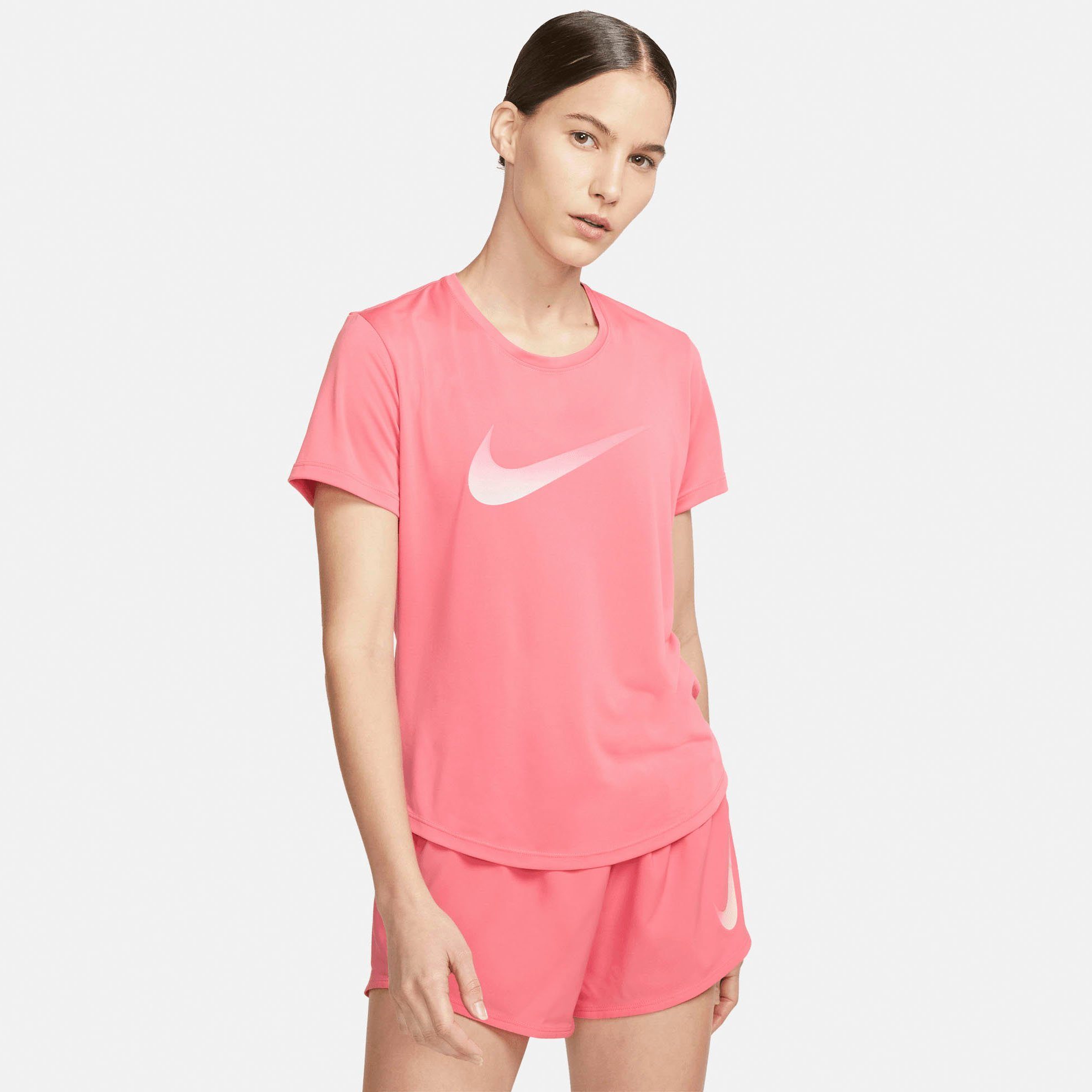 Women's Top Swoosh Nike Laufshirt orange Dri-FIT Short-Sleeved One