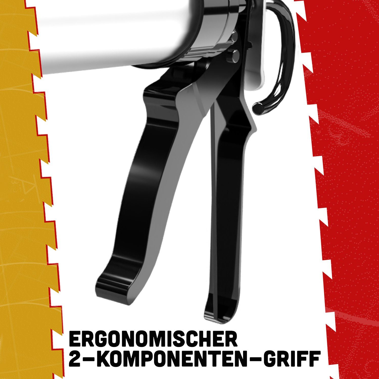 FixedByU Kartuschenpistole für Kartuschenpresse, ml, Schlauchspitze 600 600 bis Aluminium ml inkl. Beutel