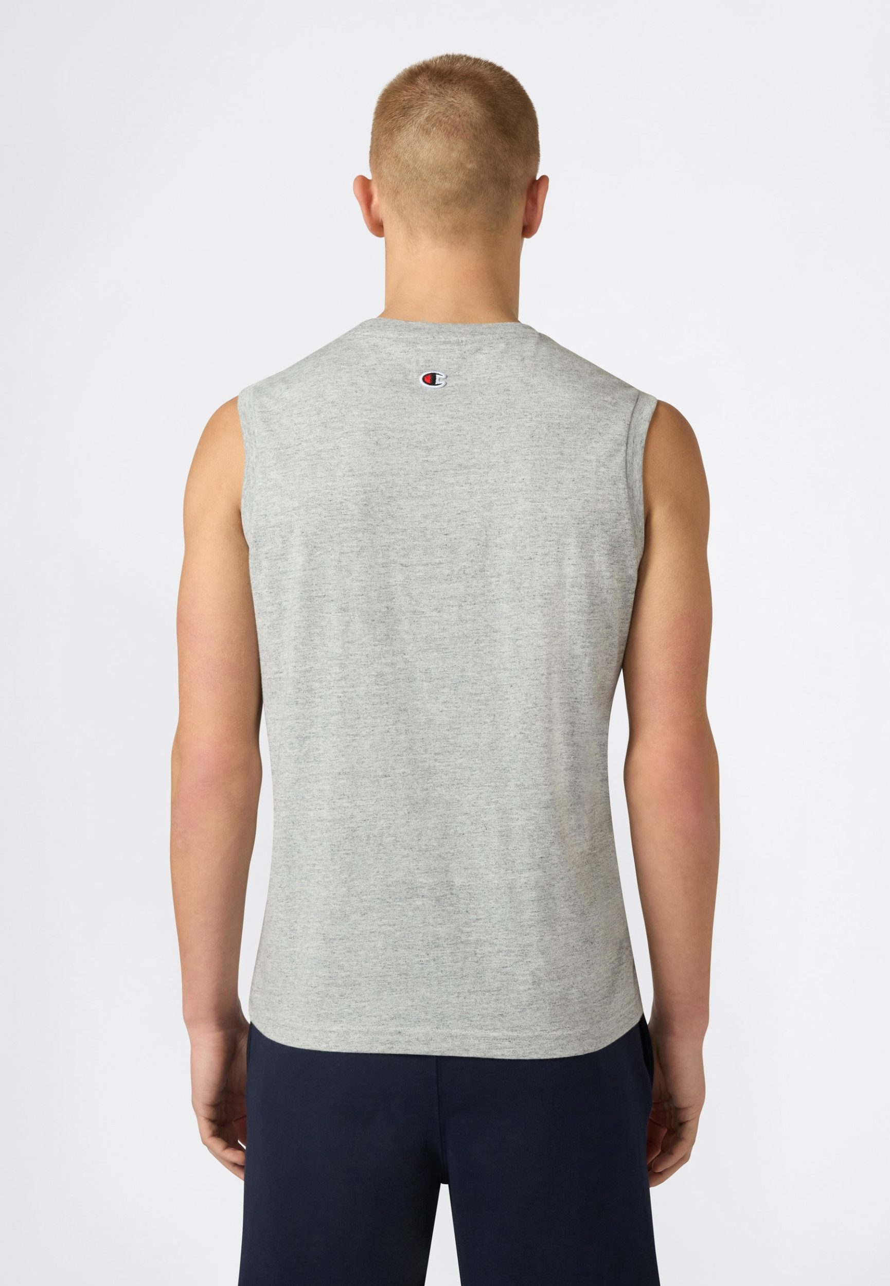 Champion Kurzarmshirt ICONS ärmellose Herren-Top hellgrau