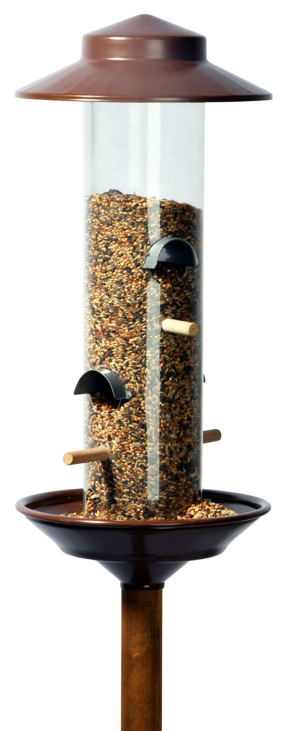 dobar Futterautomat Futtersäule mit Ständer, bronze