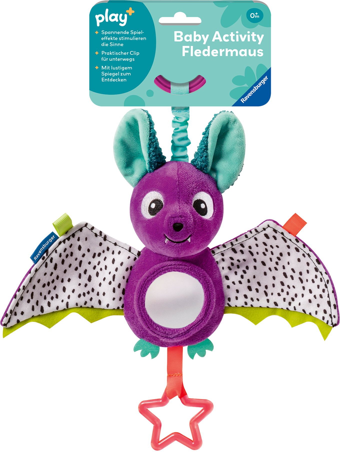 Ravensburger Greifling Babywelt Hängefigur Play+ Activity Fledermaus 12034051