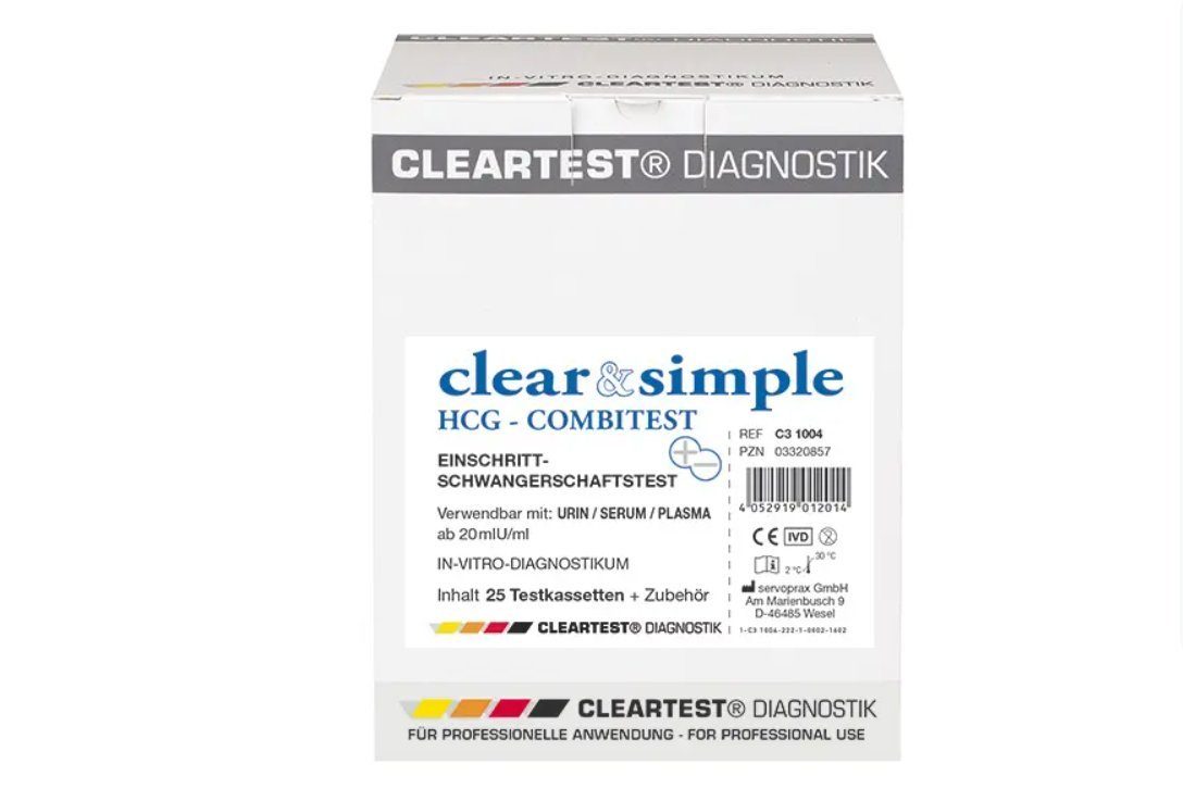 Schwangerschafts-Teststreifen Clear & Simple HCG Combi Schwangerschaftstest