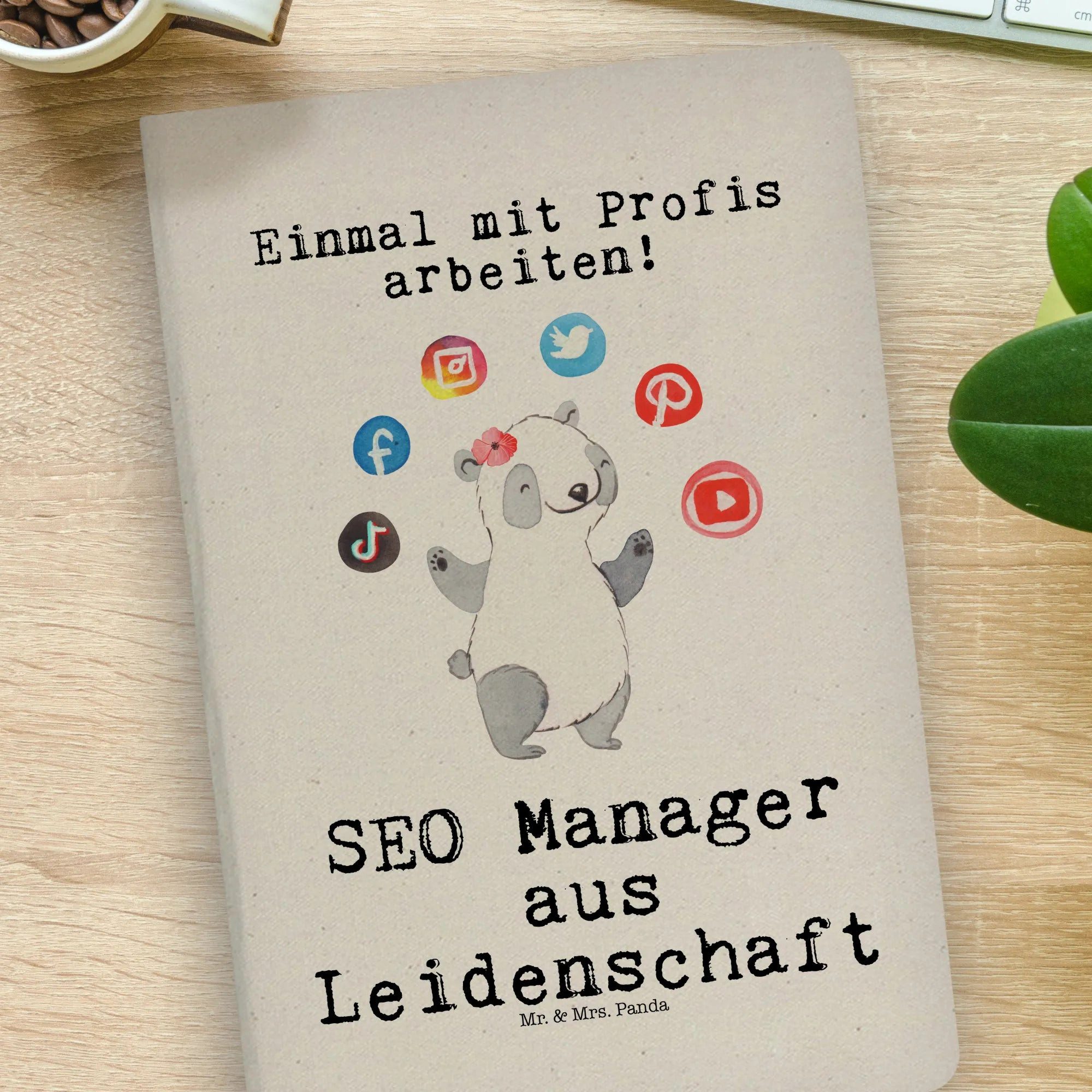 Thumbnail - Mr. & Mrs. Panda Notizbuch SEO Manager Leidenschaft - Transparent - Geschenk, Firma, DIN A4 Schü Mr. & Mrs. Panda, Kreat...