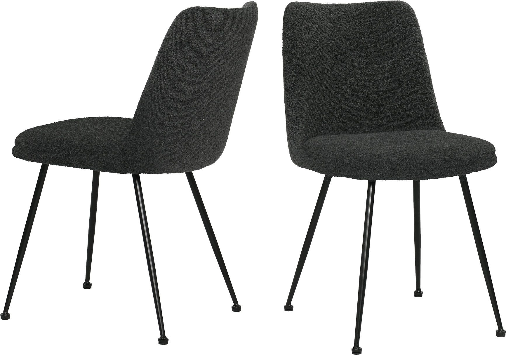 SIT 4-Fußstuhl Krakau 2er-Set Bouclé Esszimmerstühle mit Metallgestell (Set, 2 St), Öko-Tex Bouclé-Bezug & vielseitig einsetzbares Design