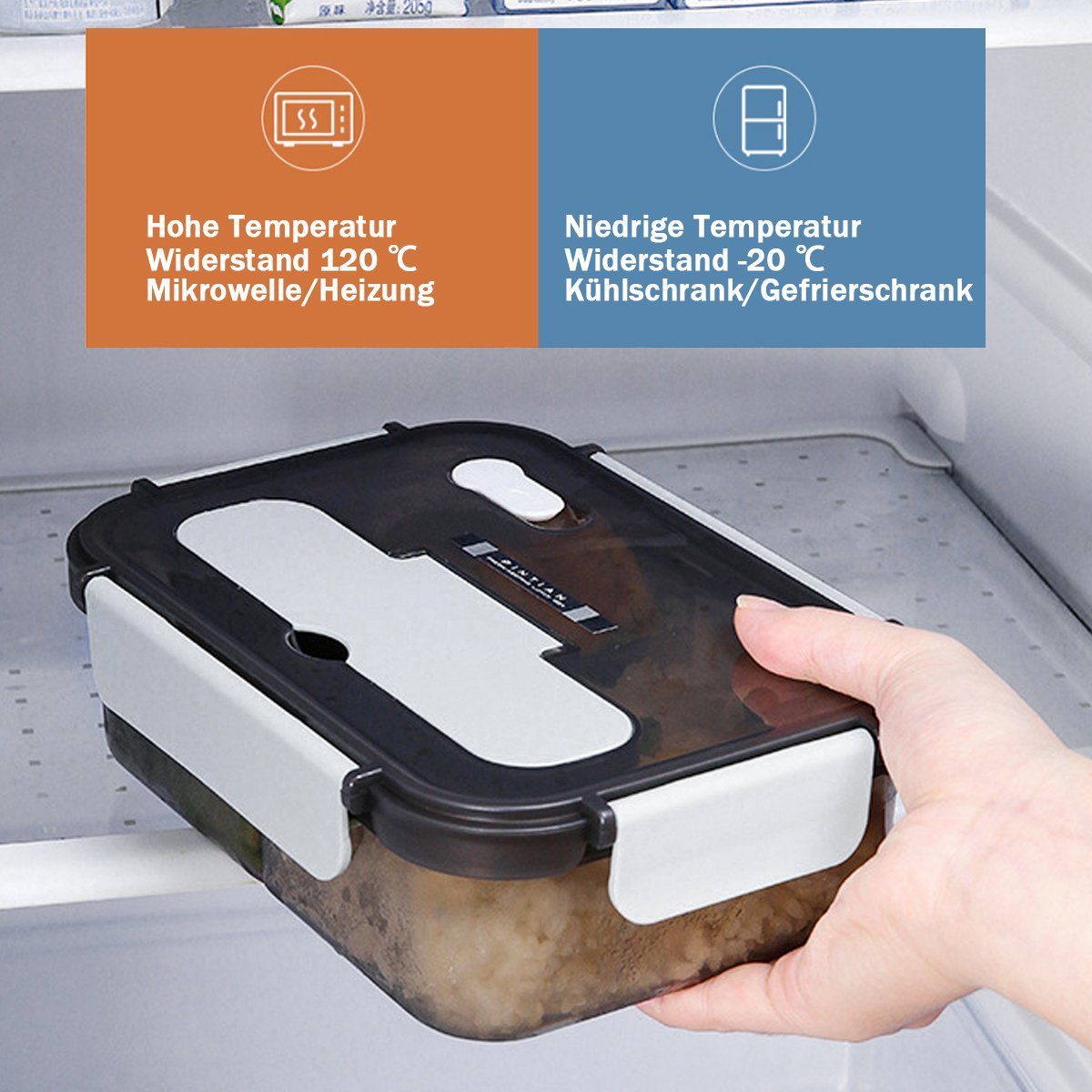 Jormftte Lunchbox Löffel,Lebensmittel Bento Box,für Arbeit,Reisen Lunchbox Mandel Lagerung mit