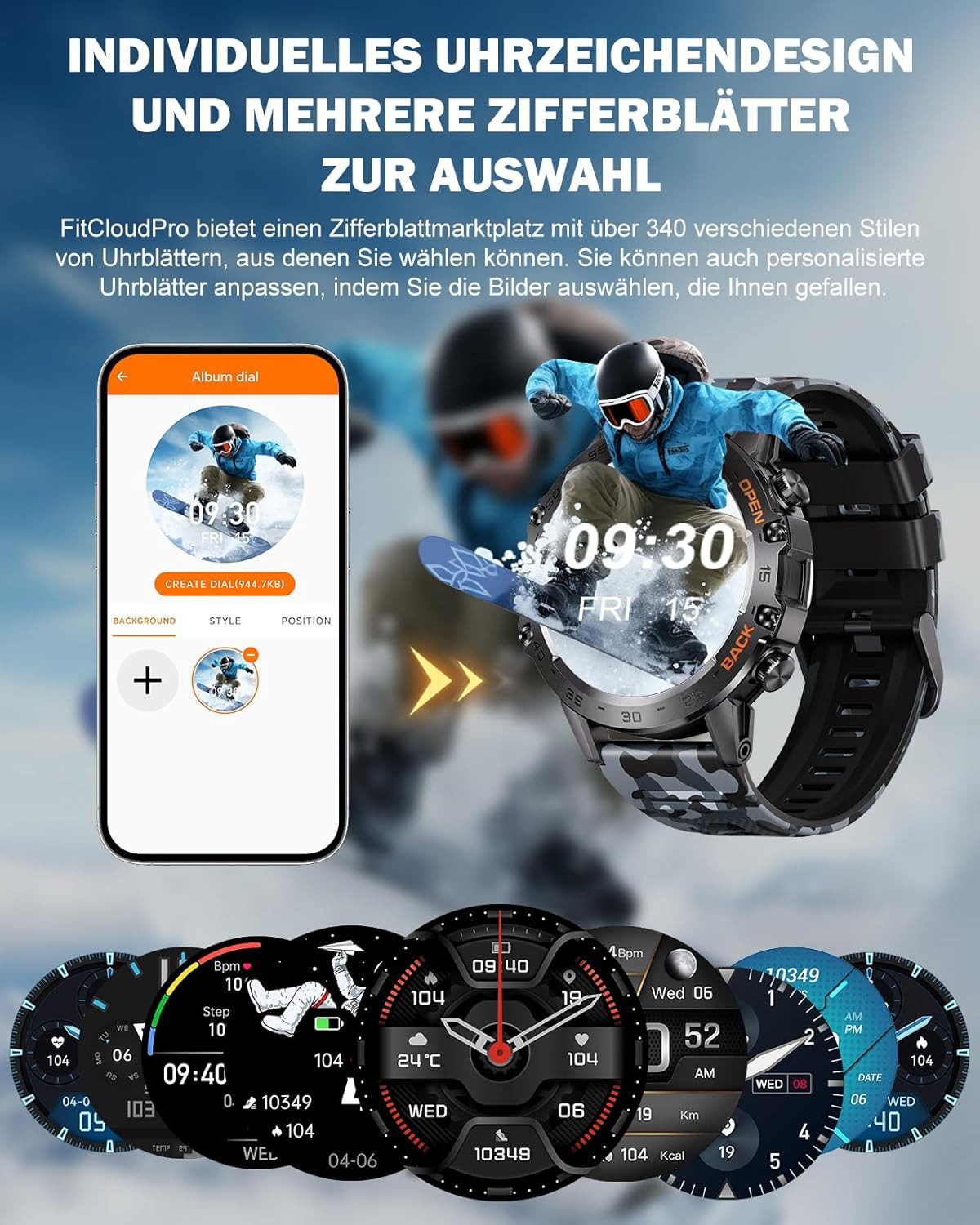 MEGALITH K52 Smartwatch (3,5 cm, android ios)