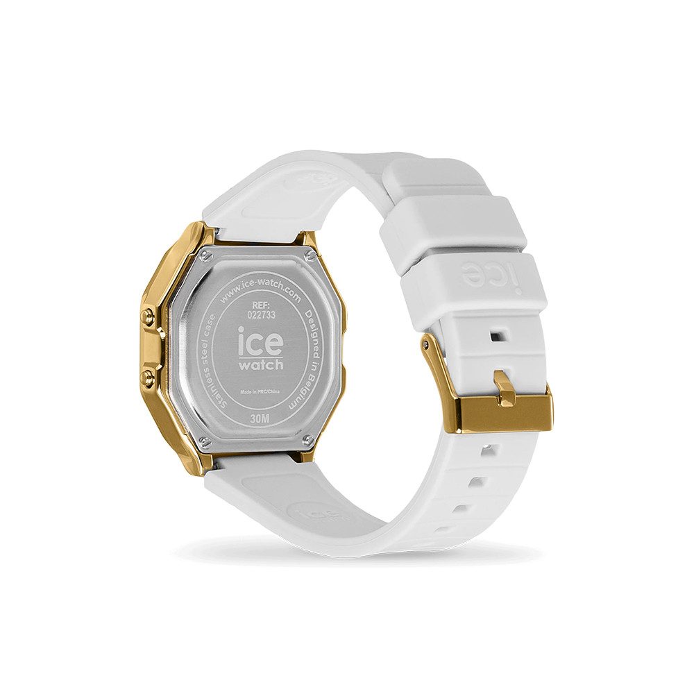ice-watch Digitaluhr Ice-Watch Ice Digit Retro Metal Gold Mirror White (S) 022733, Hochwertiges Produkt mit zeitlosem Design, sorgfältiger Verarbeitung