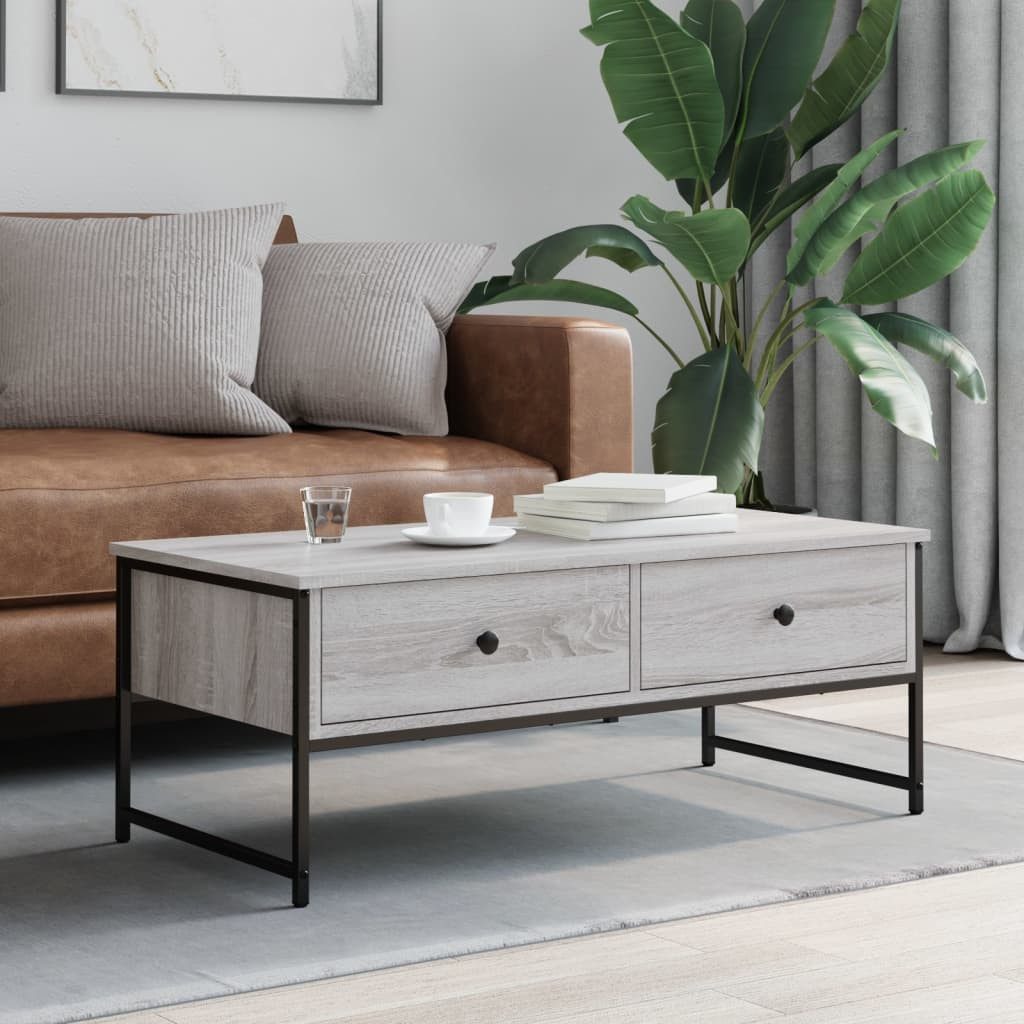vidaXL Couchtisch Couchtisch Grau Sonoma 101x49x39,5 günstig online kaufen
