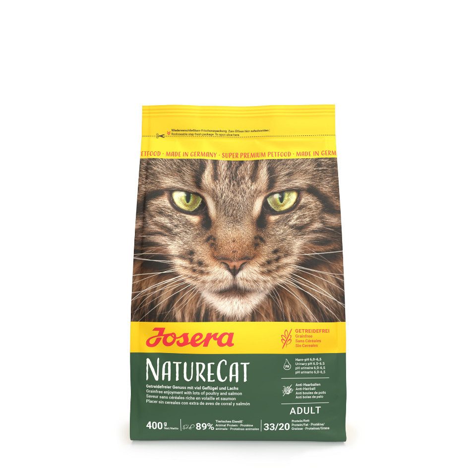 Josera NatureCat - getreidefreies Trockenfutter mit Geflügel & Lachs, Trockenfutter für: Katzen von Josera