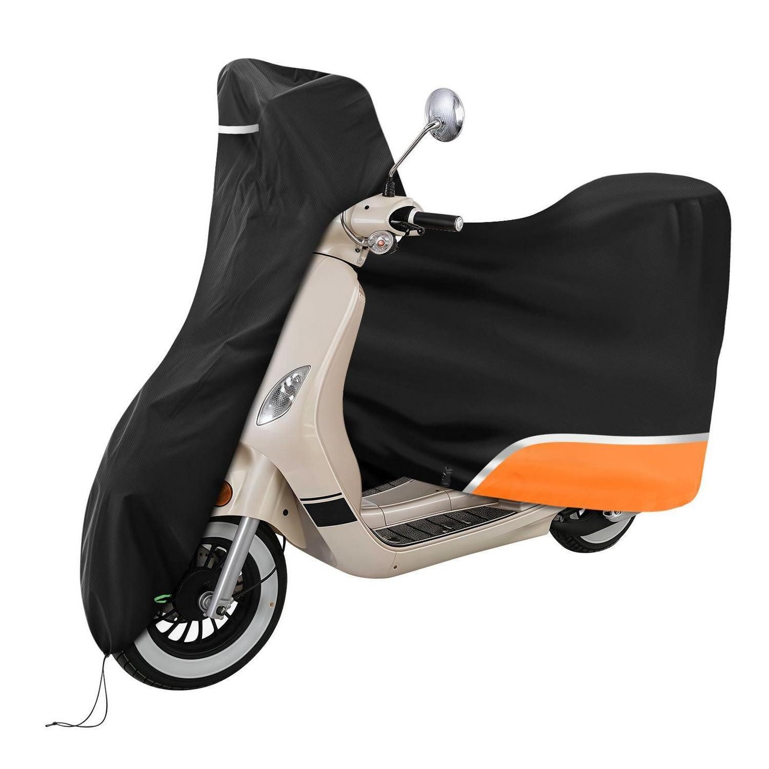 LuxusKollektion Schutzplane Motorradabdeckung 420D wasserdicht Outdoor Oange Farbe Mit Kofferraum