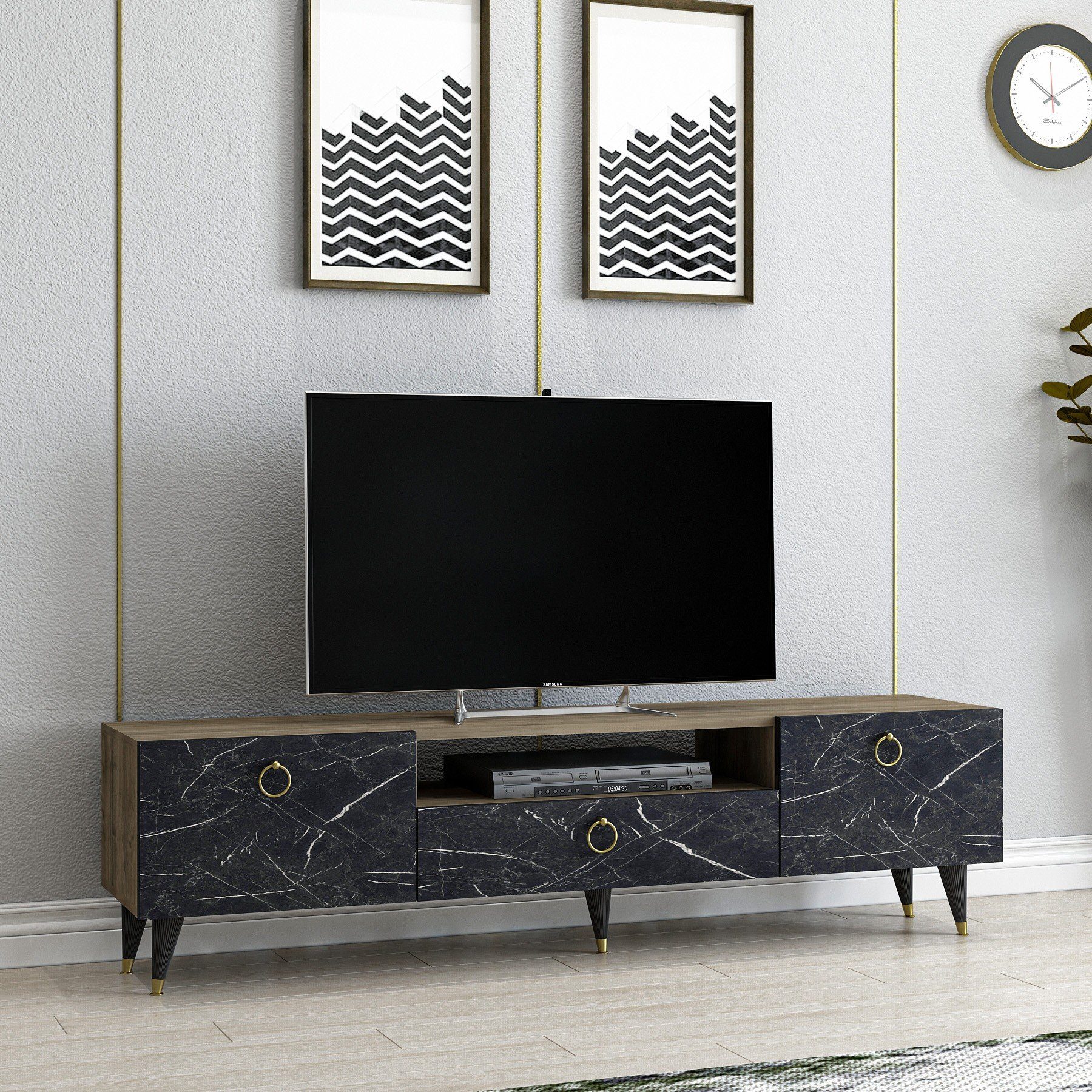 Skye Decor TV-Schrank Schränke, 45x150x31,3 cm, 100% Melaminbeschichtete Partikelplatte