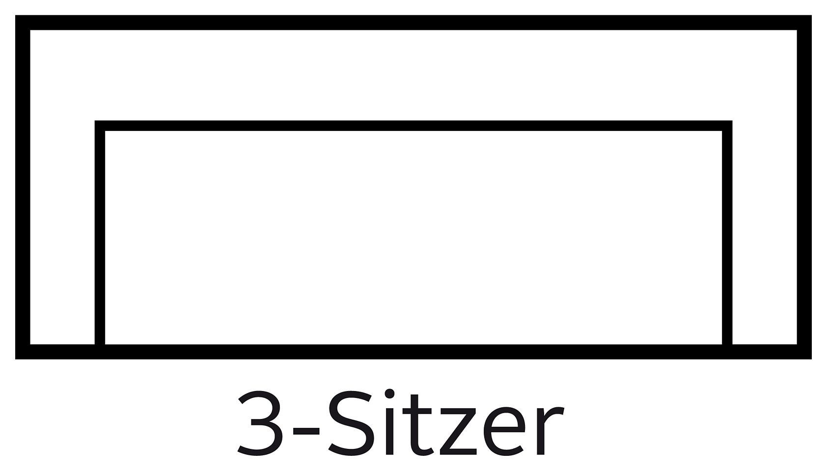 CALIA ITALIA 3-Sitzer Dave, in Lederqualitäten zwei