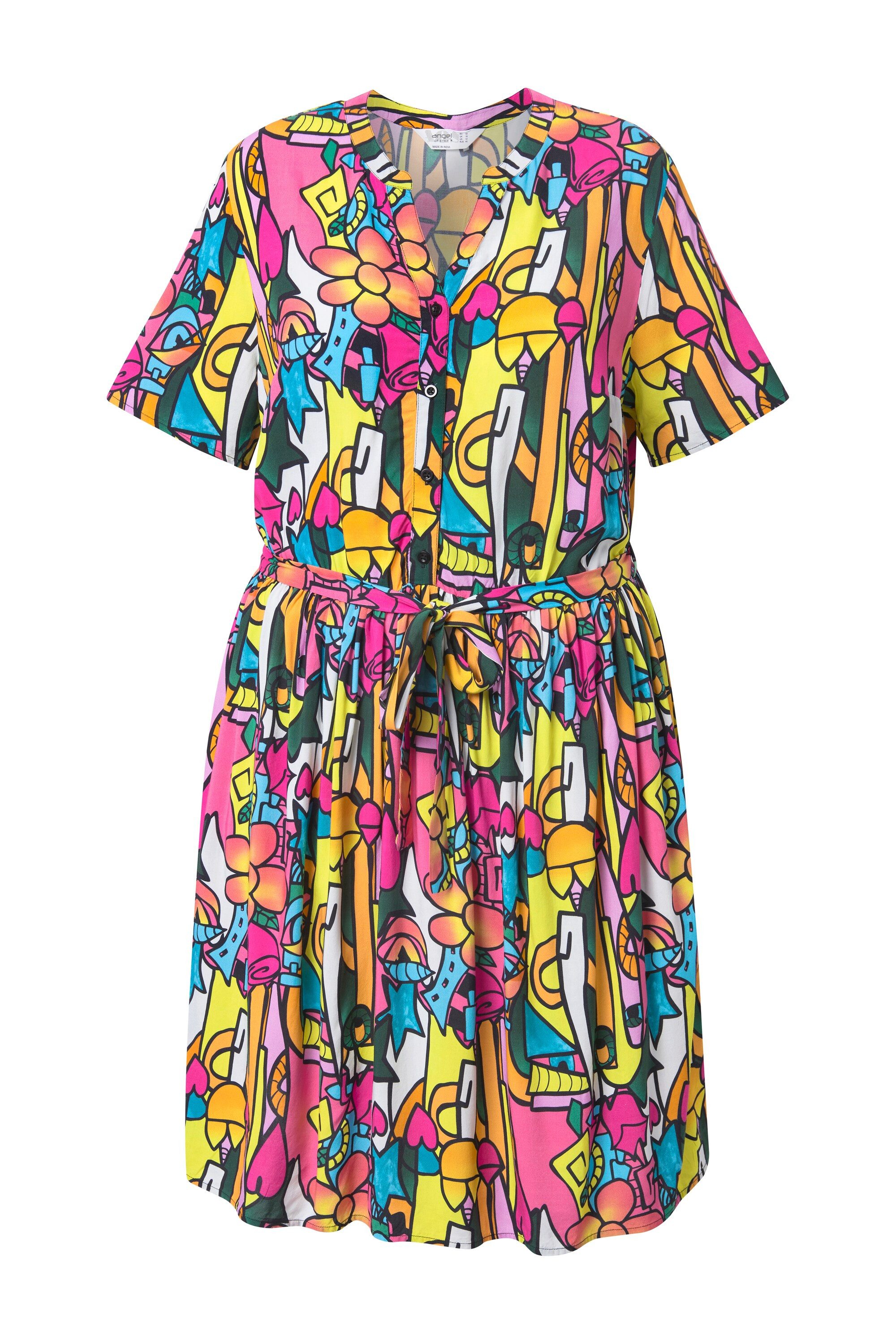 Angel of Style Jerseykleid Kleid A-Linie Alloverdruck elastische Taille günstig online kaufen
