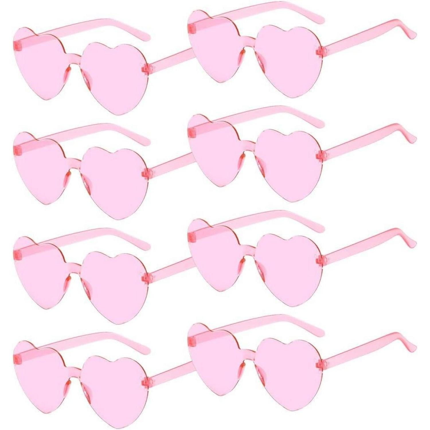 Kostüm Brille Herz Party Fasching Foto Requisiten Geburtstag Rosa 8pcs