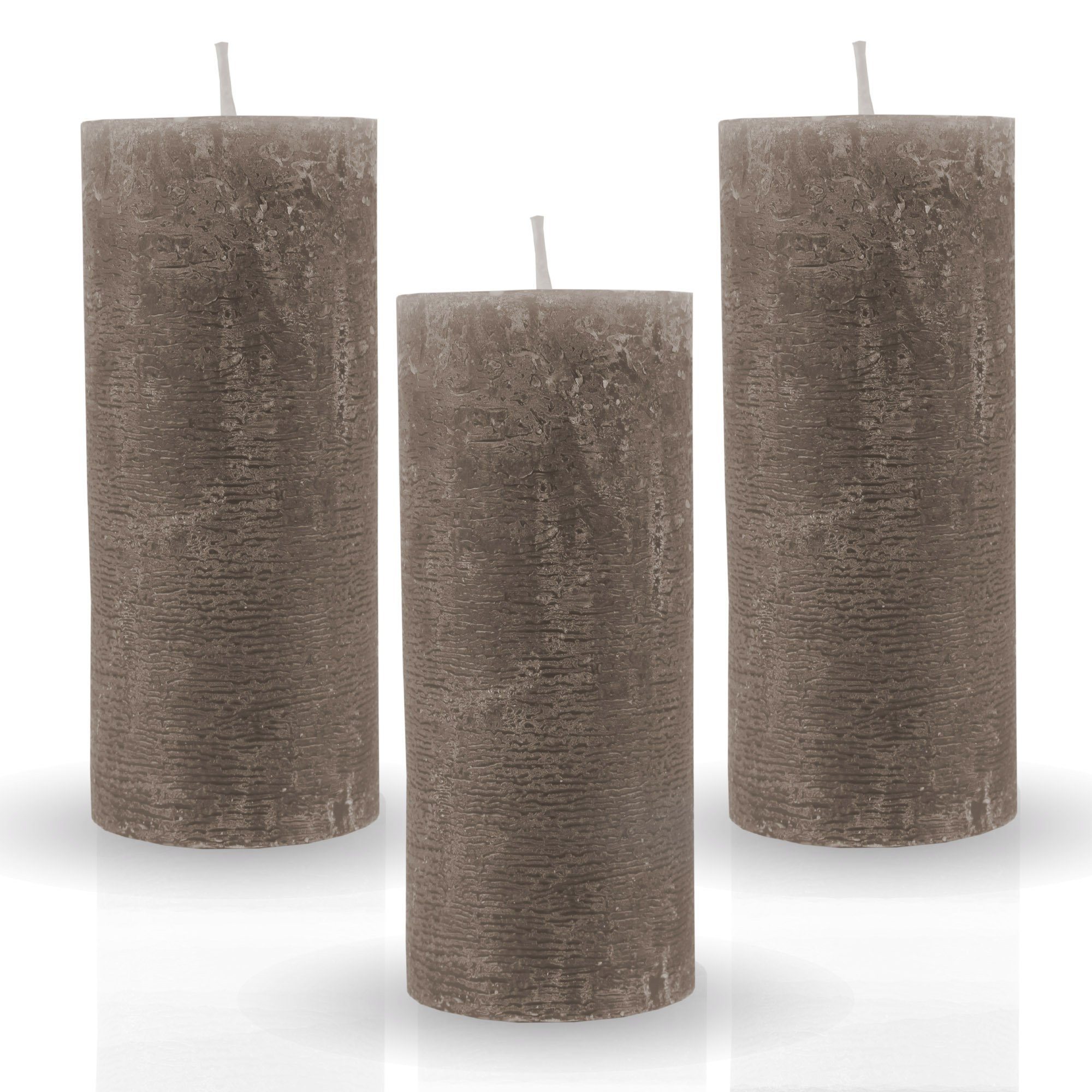 Bestgoodies Rustic-Kerze Stumpenkerzen Rustikal (3-tlg), Antik günstig online kaufen
