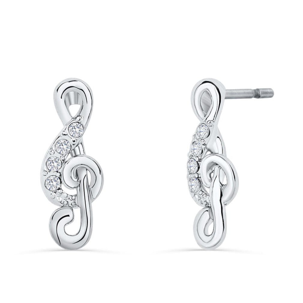 Crystalp Jewellery Ohrring-Set Originální peckové náunice Houslový klíè 4363.CRY.R