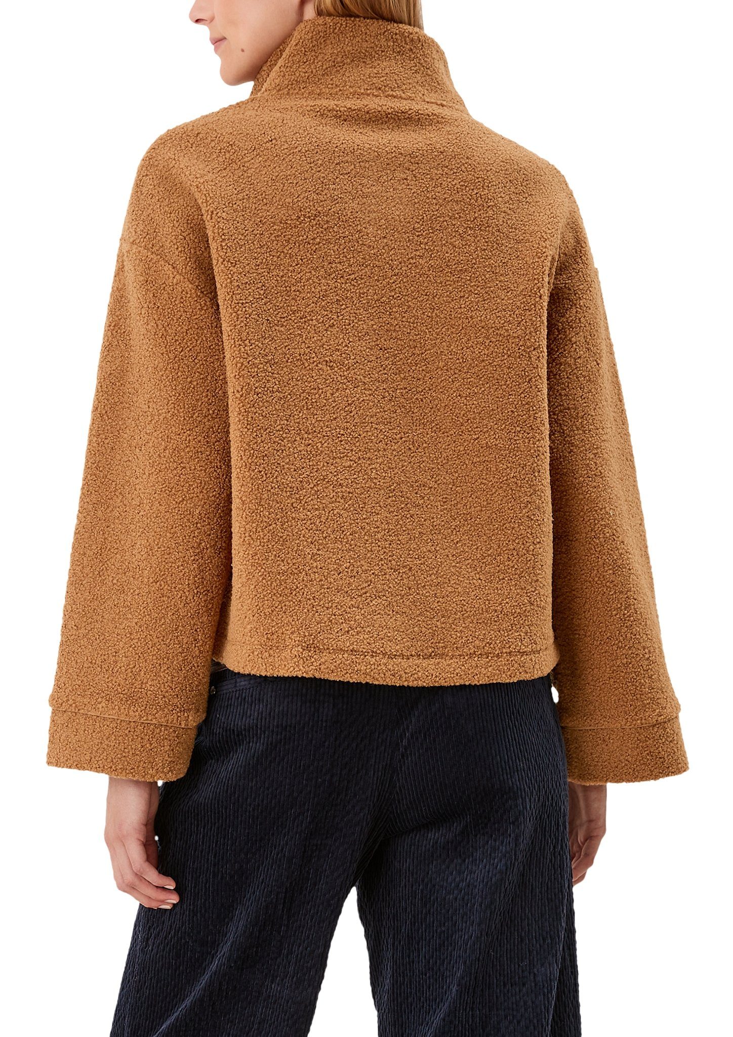 Damen Pullover s.Oliver Sweatshirt Sweatshirt aus Teddyplüsch (1-tlg)