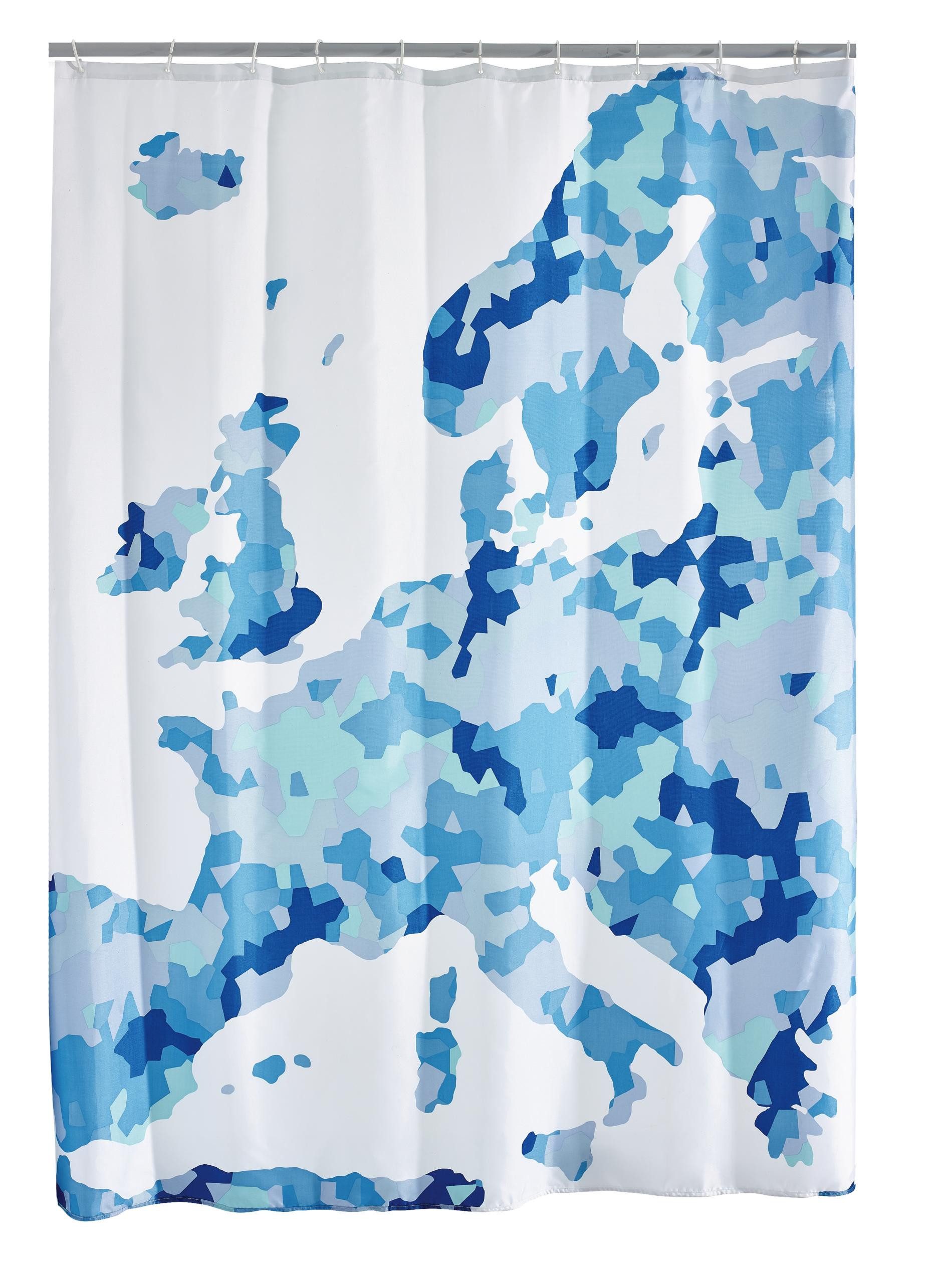 Ridder Duschvorhang Europe blau Breite 180 cm
