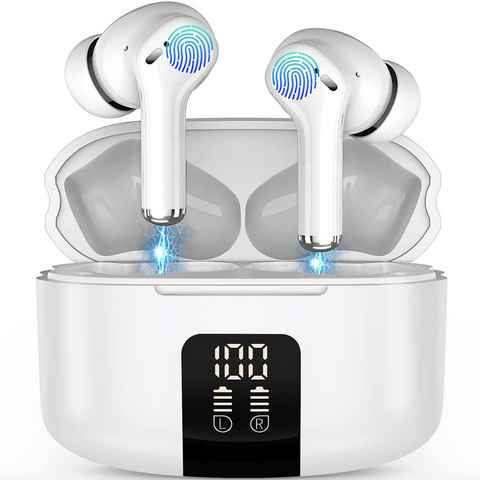 IBETTER Kopfhörer-Bluetooth,True-Wireless Rauschunterdrückungsfunktion In-Ear-Kopfhörer (Voice Assistant, LED-Anzeige, 40 Stunden Spielzeit, Ladeetui mit LED Anzeige, Stereo-Ohrhörer, Bluetooth 5.3 Noise Cancelling,Immersives HIFI-Stereo, Aktive Rauschunterdrückung(ANC)