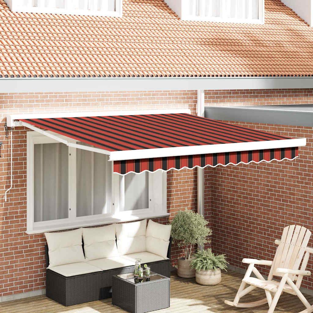 vidaXL Markise Ausziehbare Markise Orange und Braun 300 x 250 cm (1-St)