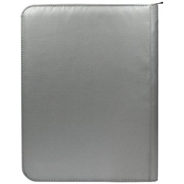 Ultra Pro Sammelkarte 9-Pocket Zippered PRO-Binder - Silber - aus feuerfesten Material, mit Reißverschluss