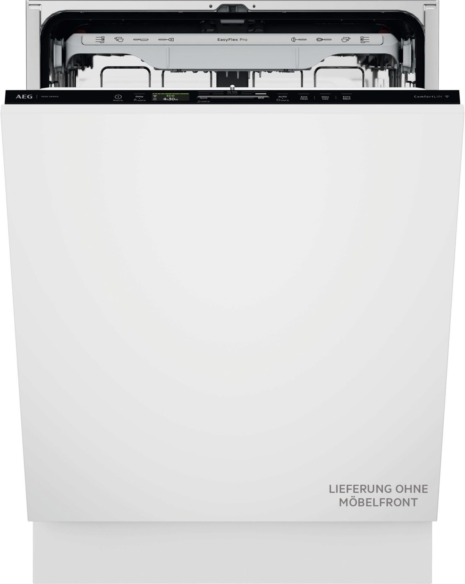 AEG vollintegrierbarer Geschirrspüler 9000 XXL GI9700X4PC, Leise Spülmaschine 36dB ComfortLift: Be- & Entladen ohne Bücken