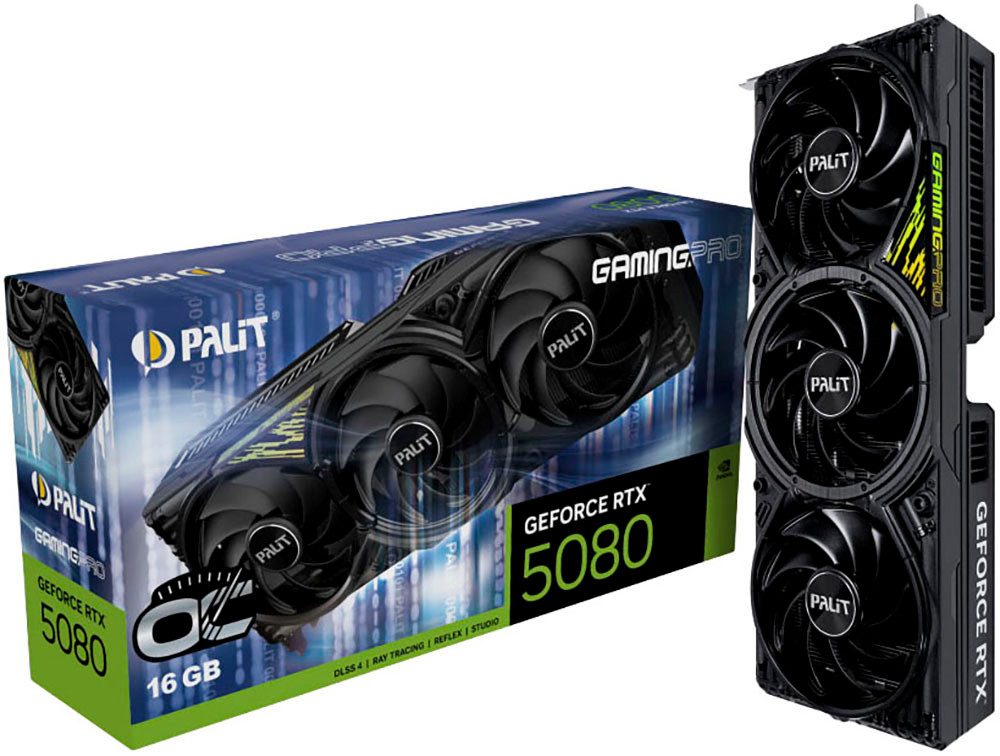 Palit GeForce RTX 5080 GamingPro OC V1 16GB Grafikkarte (16 GB, GDDR7)
