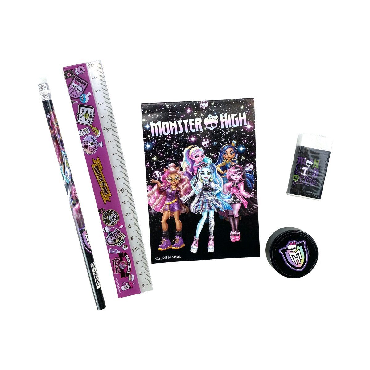 Monster High Kreativset Monster High Schreibset 5-teilig Schule Mädchen Grusel-Fans