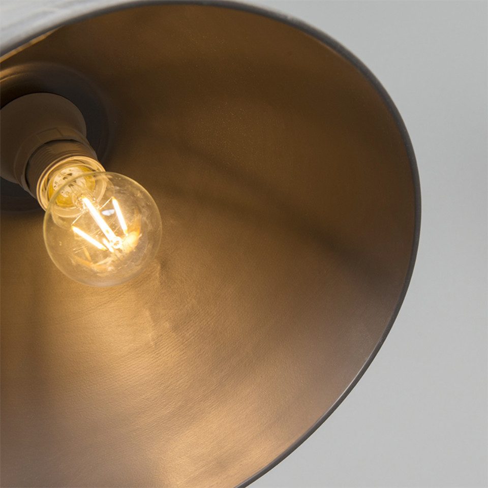 Qazqa Pendelleuchte Dory, ohne Leuchtmittel, E27, Grau, Landhaus, Stahl, 2-flammig