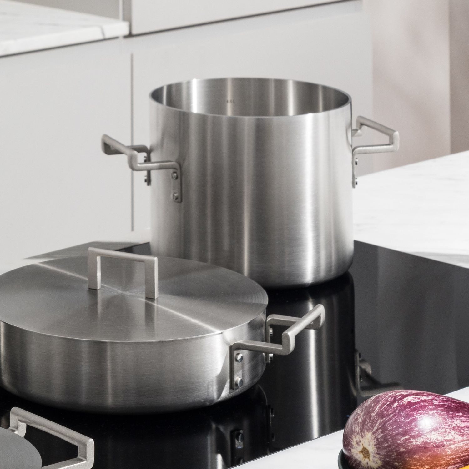 Alessi Topf-Set Convivio 7-teilig, Edelstahl (7-tlg), induktionsgeeignet