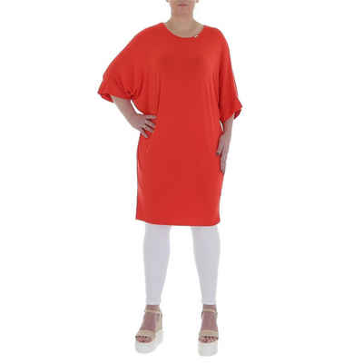 Ital-Design Tunikashirt Damen Freizeit Top & Shirt in Rot
