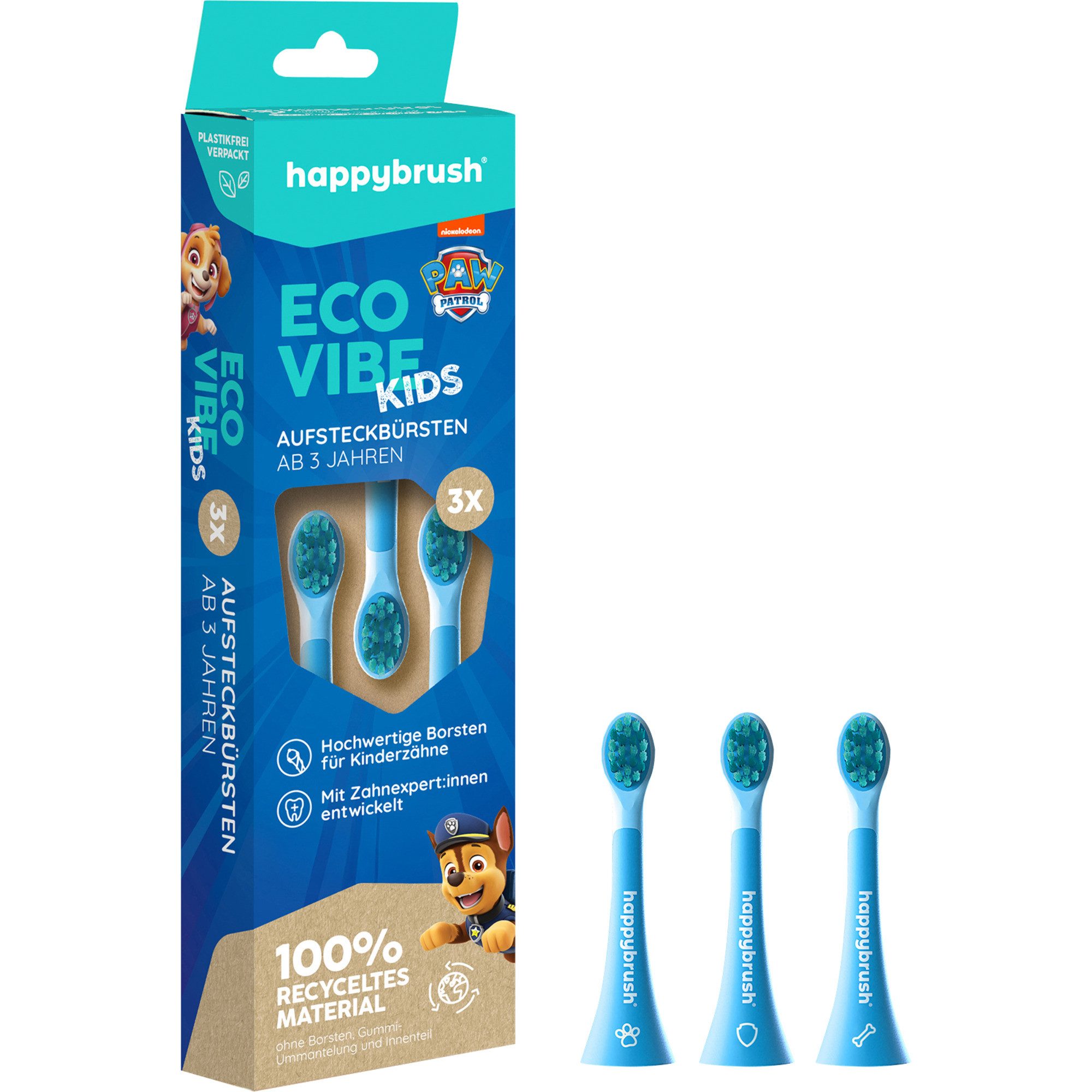 happybrush Aufsteckbürsten happybrush ECO VIBE KIDS Aufsteckbürsten Paw