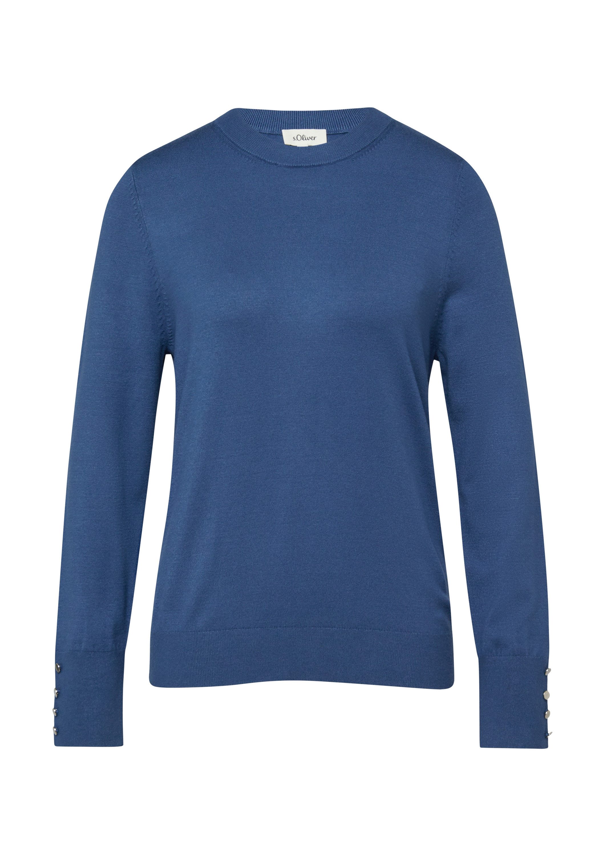 s.Oliver Longpullover Strickpullover Feinstrickpullover aus Viskosemix mit günstig online kaufen