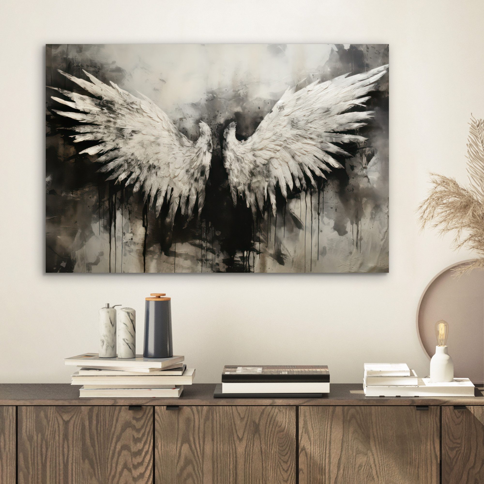 MuchoWow Metallbild Flügel - Engel - günstig online kaufen