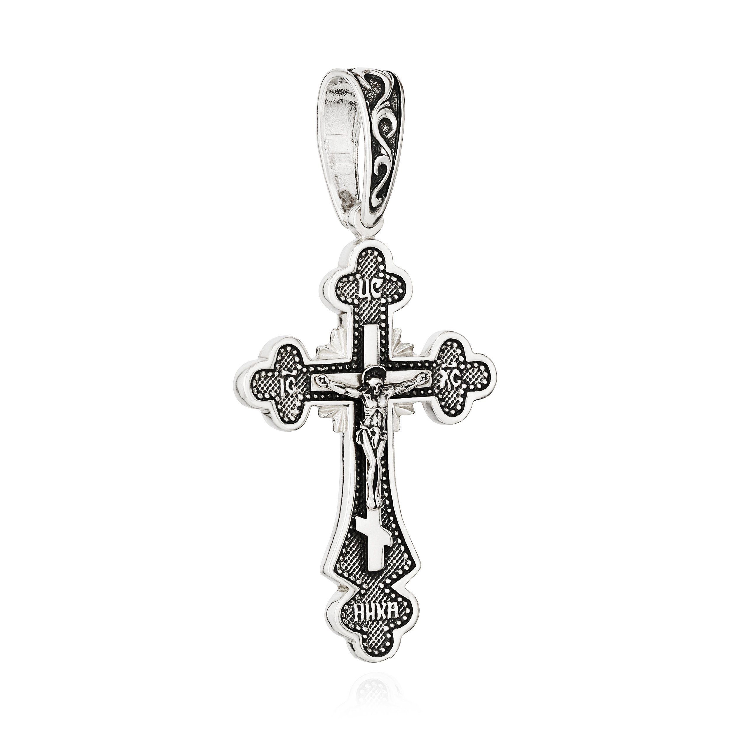 NKlaus Kettenanhänger 925 Silber Kreuzanhänger 44,4mm x 30mm Kruzifix Anhänger Jesus Christu